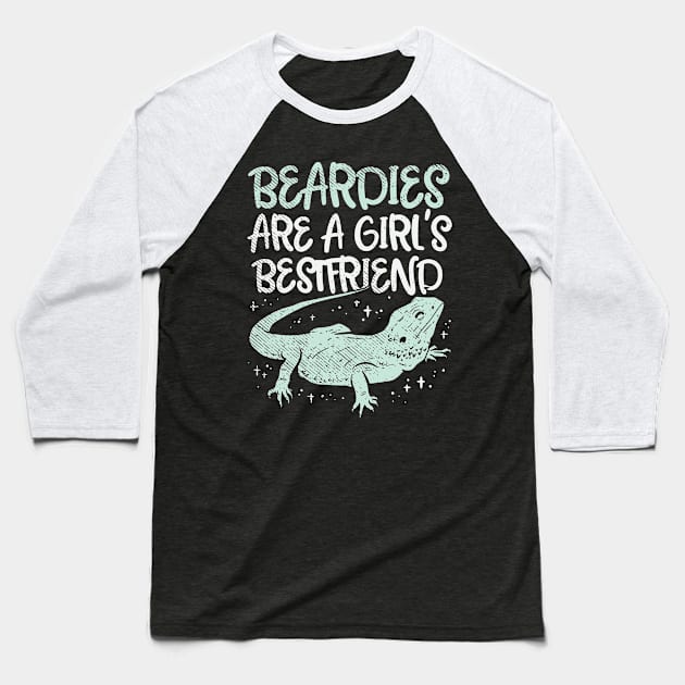 Beardies Are A Girl's Best Friend Baseball T-Shirt by maxdax